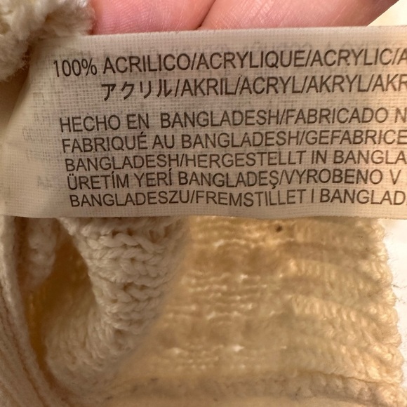 Zara Cream Cable Knit 3/4 Sleeve Sweater NWOT - Picture 6 of 6